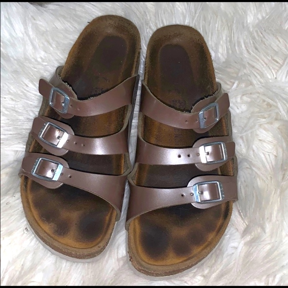 Birkenstock Bronze Sandals Size 7 ( EUR 38)